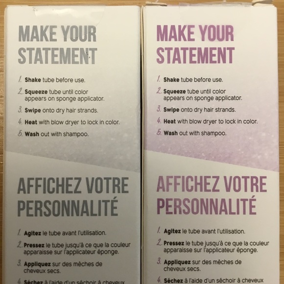 2 NEW Clairol Color Crave Hair Makeup Temporary Dye Amethyst Platinum Silver - Picture 4 of 5